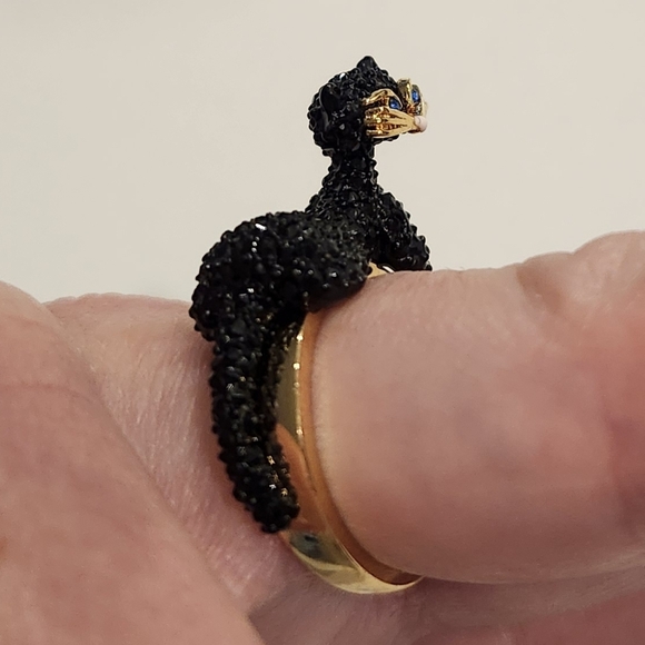 Kate♠️Spade Black Cat Ring SIZE 7 - Picture 4 of 8